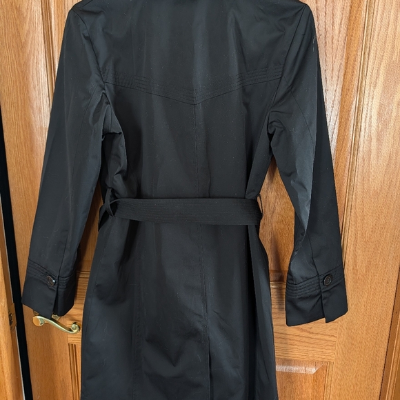 NWOT Talbots Size PS Women's Belted Water Repellent Black Trench Coat - Picture 4 of 11